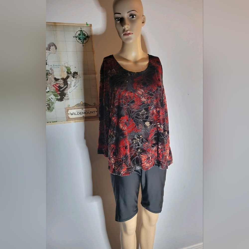 Vintage Lindor Velvet Long Sleeves Top, size, 12